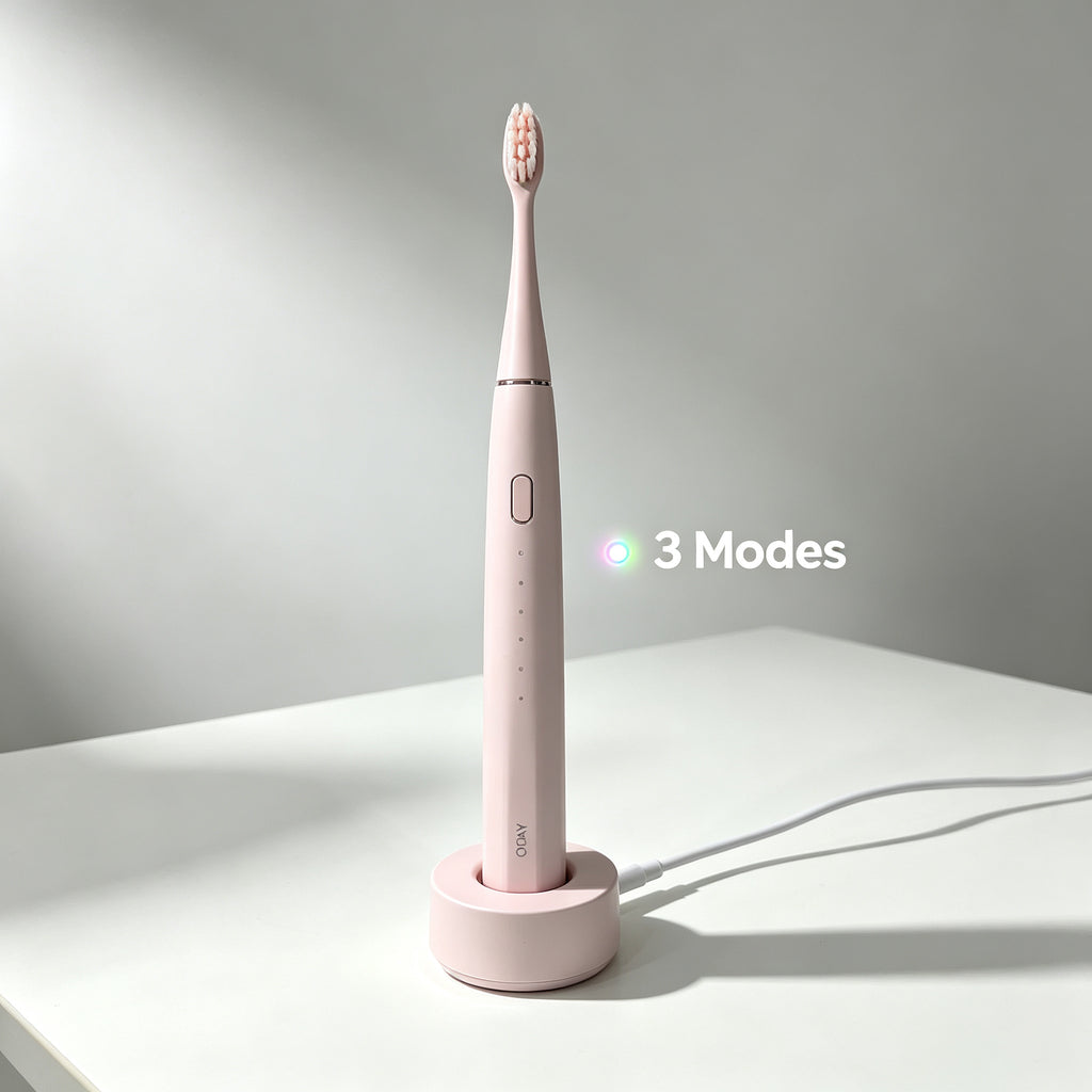 ODAY Sonic Electric Toothbrush, Wireless Charging, IPX7 Waterproof, 1 Month+ Battery
