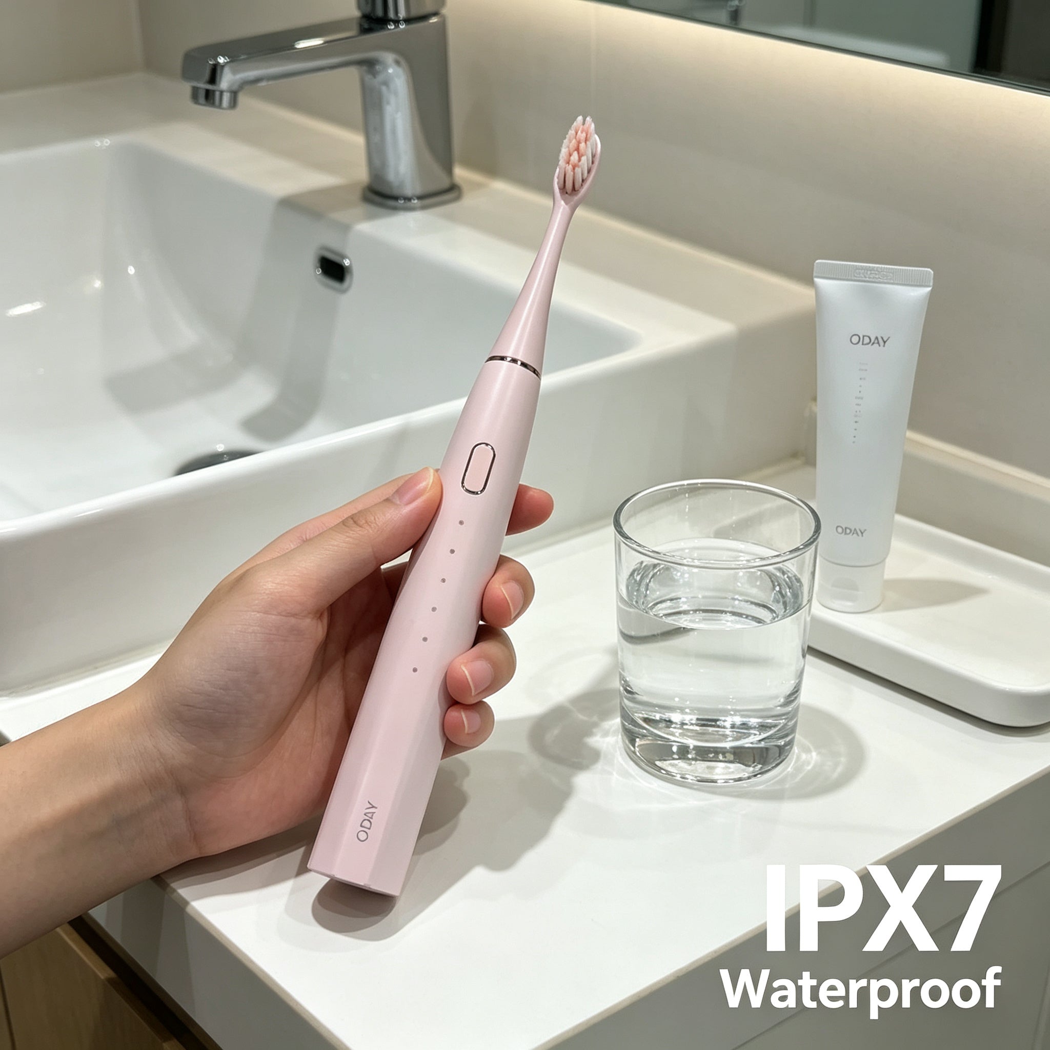ODAY Sonic Electric Toothbrush, Wireless Charging, IPX7 Waterproof, 1 Month+ Battery