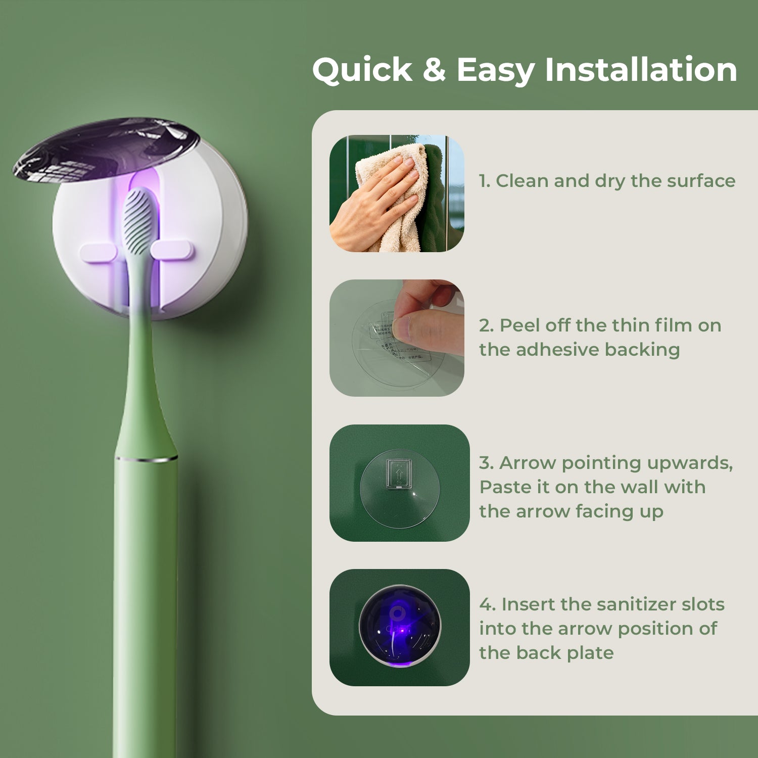 ODAY Sonic Electric Toothbrush, Wireless Charging, IPX7 Waterproof, 1 Month+ Battery