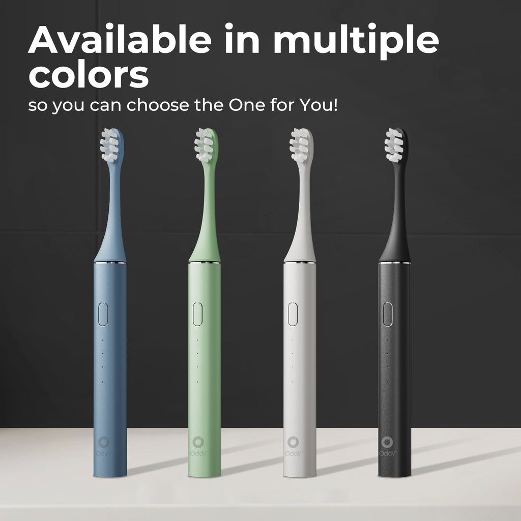 ODAY Sonic Electric Toothbrush, Wireless Charging, IPX7 Waterproof, 1 Month+ Battery